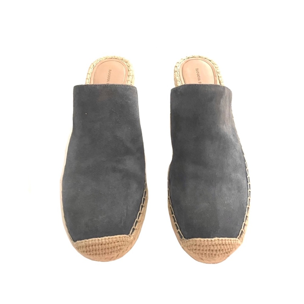 NWOT Banana Republic Suede Espadrille  Slip-on Mule with Wedge Heel - Picture 10 of 12